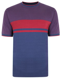 KAM Dobby Weave T-Shirt Burgund